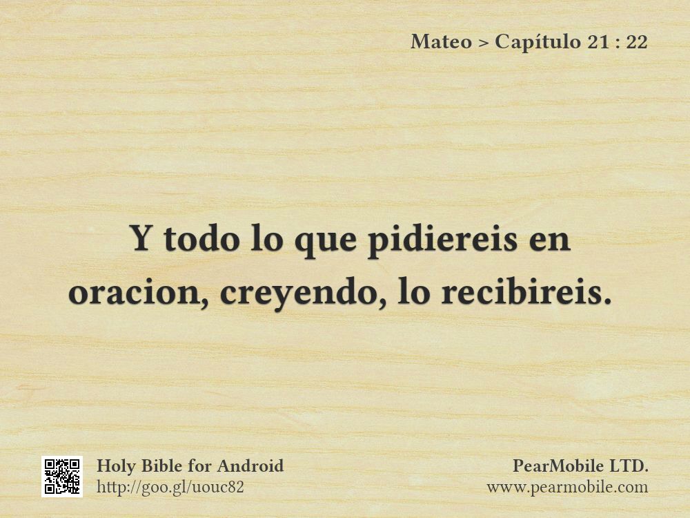 Mateo, Capítulo 21:22